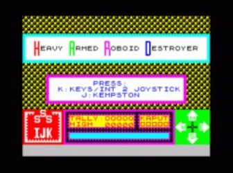 H.A.R.D. – Heavy Armed Roboid Destroyer (1986)(IJK Software)[a] Rom